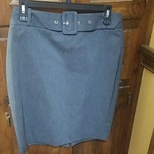 Grey limited exact stretch pencil skirt